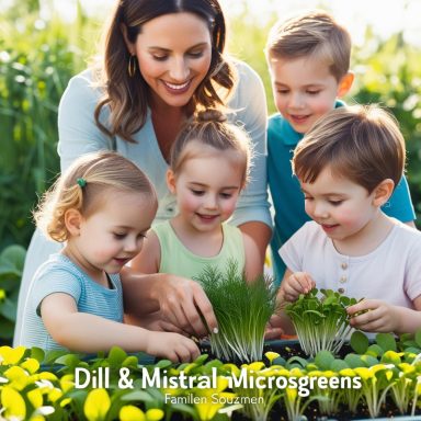 bambini e microgreens